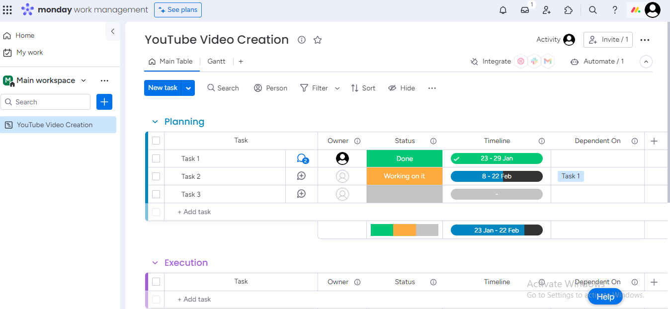 Monday Work Management (AI project management tool)